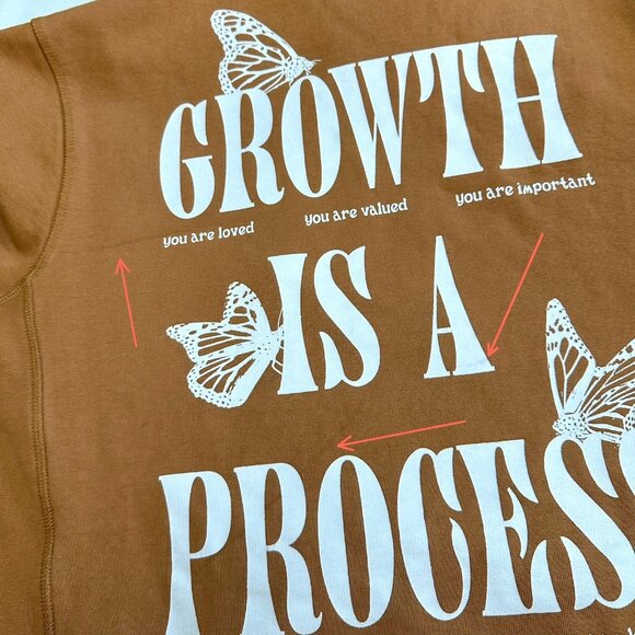 CHNGE Growth is a Process Hoodie Sweatshirt Size Large Organic Cotton Streetwear - Picture 8 of 10